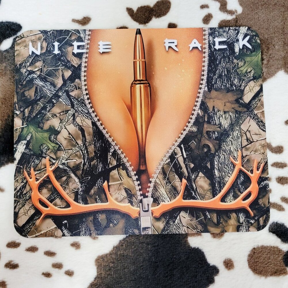 Nice Rack Camo Hunting Funny Non Slip Custom Mouse Pad